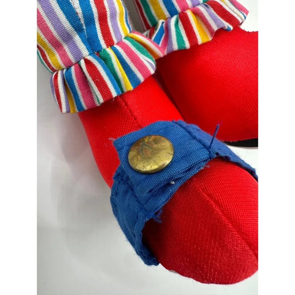 Vintage 1984 Fisher Price Learn To Dress Clown Plush Button Zip Snap Tie